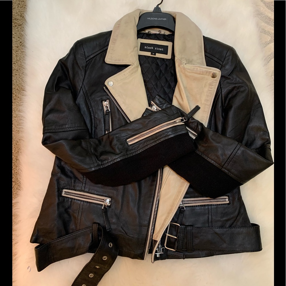 Black Rivet Leather Jacket